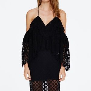 ALICE MCCALL BLESS THIS DRESS BLACK OFF SHOULDER
